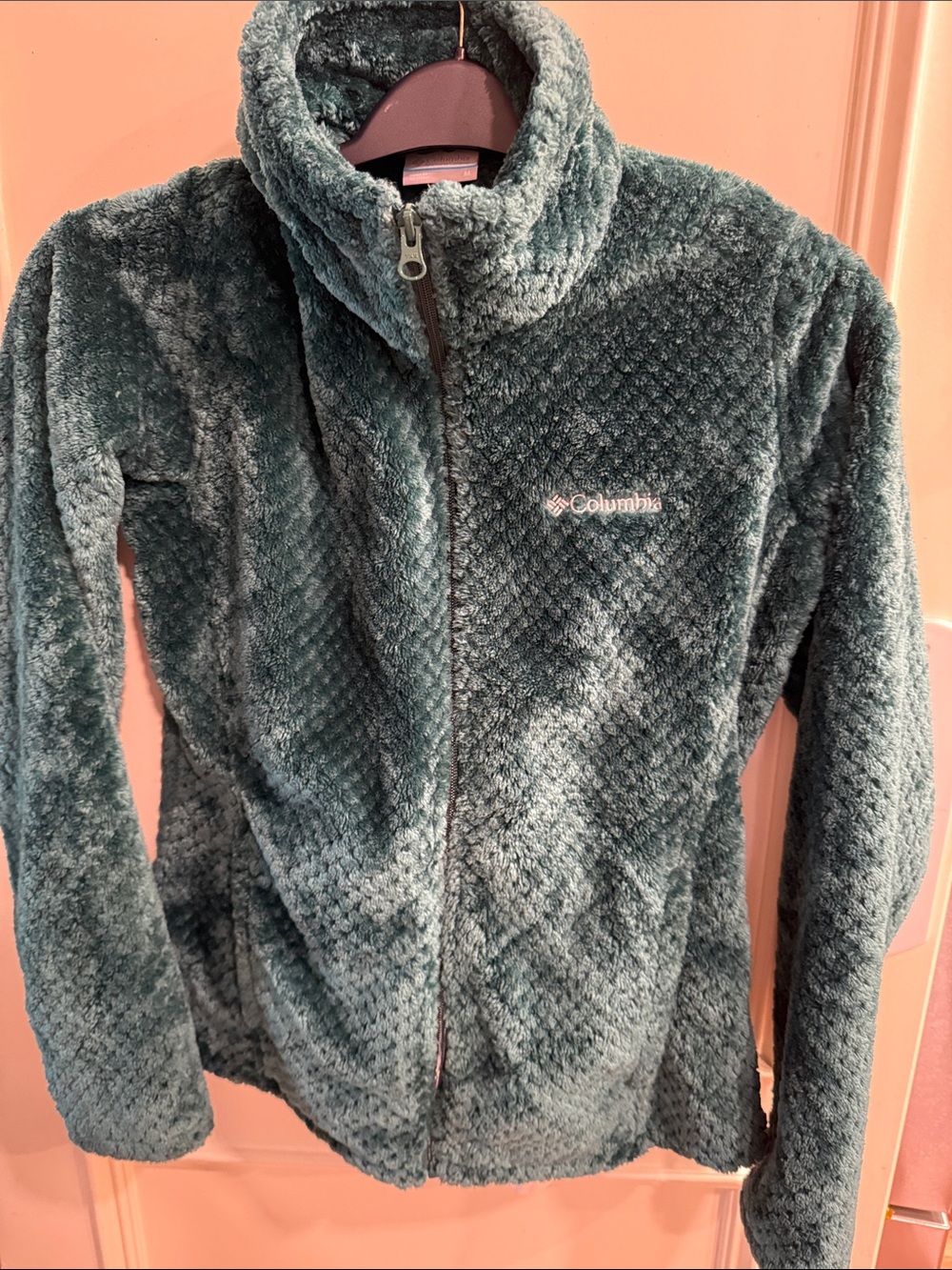 Columbia Teal Plush Fleece Full-Zip Jacket